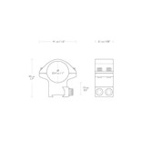 Hawke 1"/25 mm Scope Match Montagerings - Medium Profile