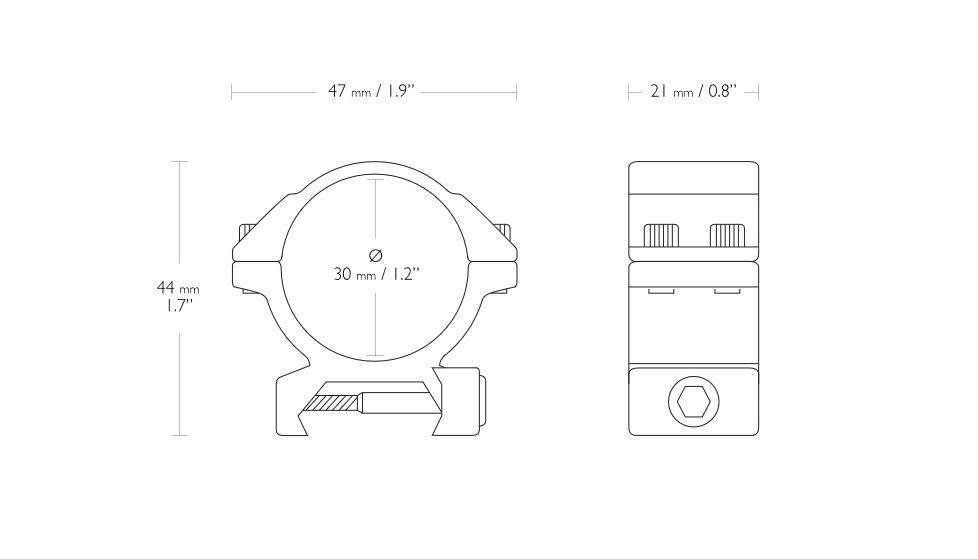 Hawke 30 mm ZF Match Montageringe - Low Profile - Weaver
