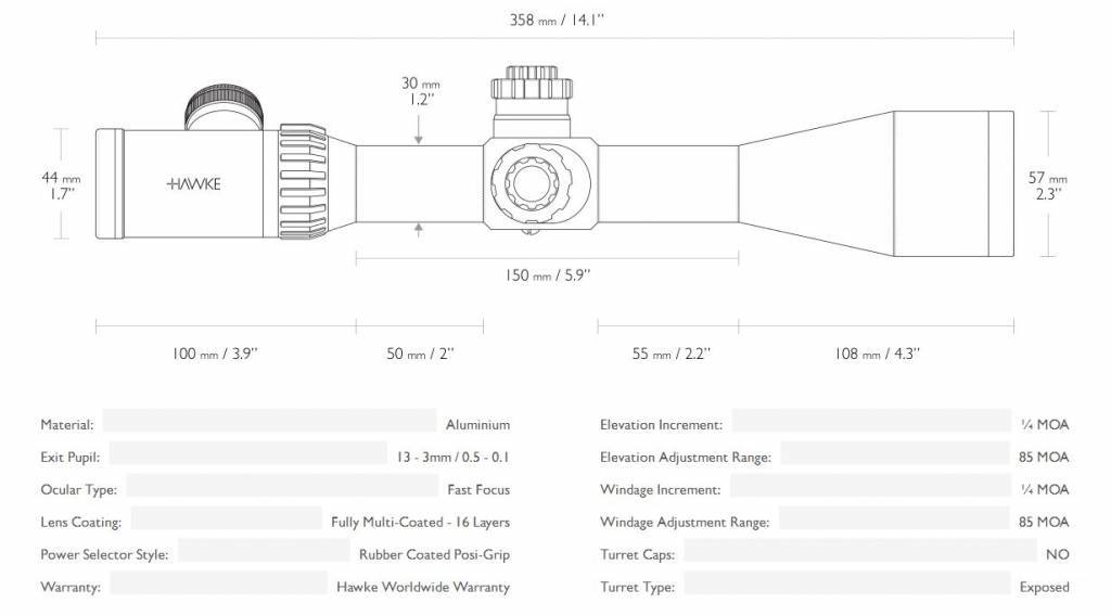 Hawke Airmax 30 SF 4-16×50 AMX IR