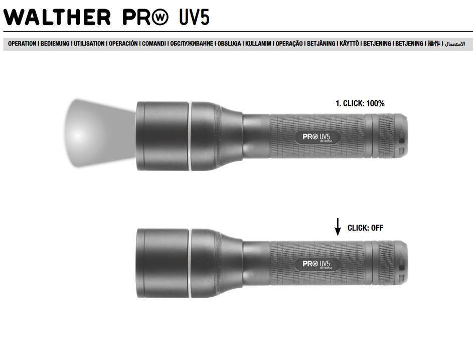 Walther Pro Flashlight UV5 - światło ultrafioletowe