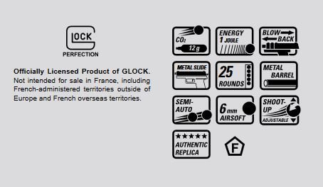 Glock 17 Gen 4 Co2 GBB - 1.0 Joule - black