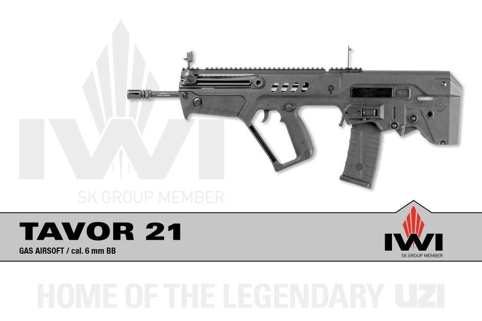 IWI Parafuso aberto Tavor SAR Flattop GBB - 1,30 Joule / Semi