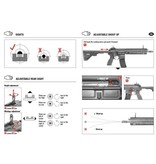 H&K 416 A5 AEG com Mosfet 1.6 joules - terra escura - semi-semi