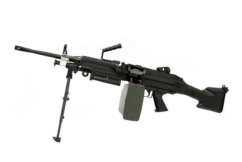 A&K LMG M249 MK2 AEG machine gun 1.41 Joule - BK