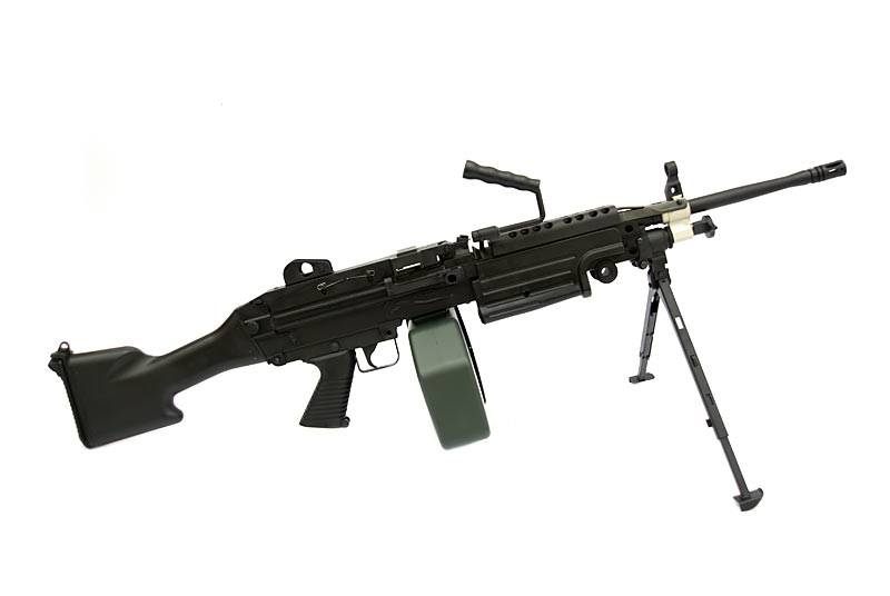 A&K LMG M249 MK2 AEG machine gun 1.41 Joule - BK