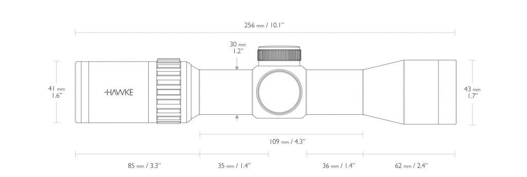 Hawke Cannocchiale da mira X-Bow XB30 Compact 2-8 × 36 SR