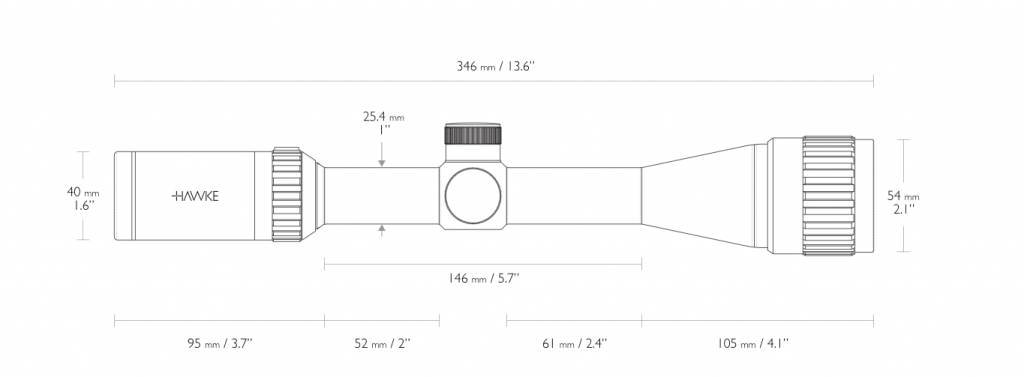 Hawke Vantage 4-12 × 40 AO Rimfire .17 HMR