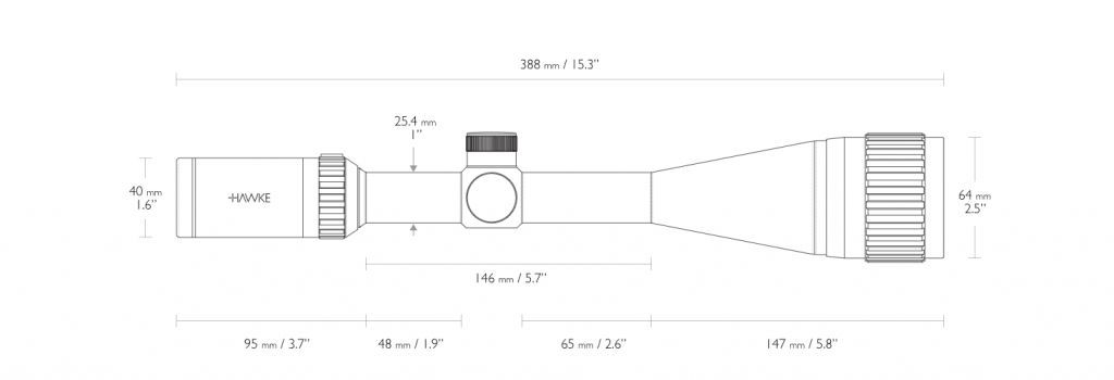 Hawke Vantage 4-16×50 AO Rimfire .17 HMR IR