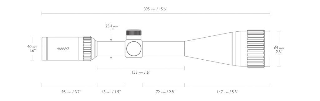 Hawke Vantage 6-24×50 AO Mil Dot IR