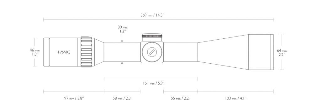 Hawke Endurance 30 WA SF 4-16×50 LR Dot (8×) IR