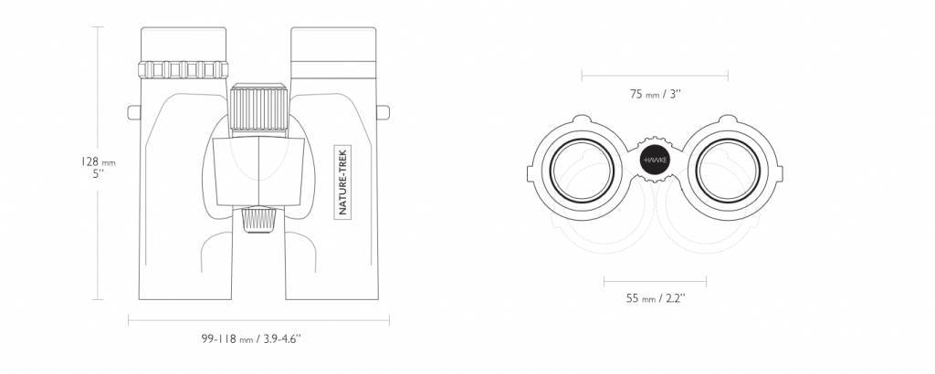 Hawke Nature-Trek 8×32 Fernglas - grün