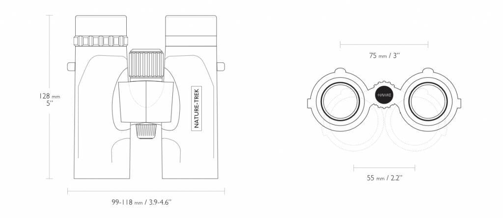 Hawke Nature-Trek 10×32 Fernglas - grün