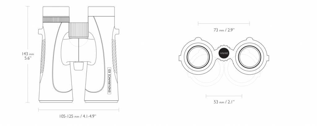 Hawke Endurance ED 8×42 Fernglas - grün