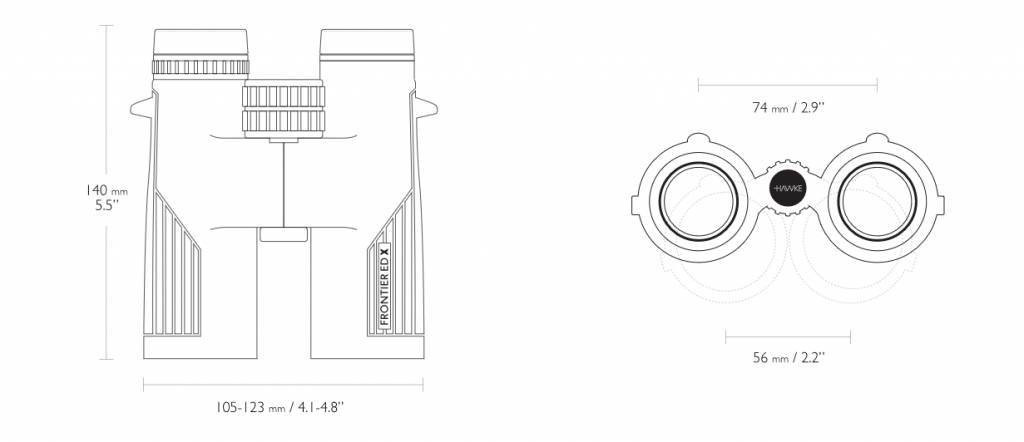 Hawke Frontier ED X 8×42 Fernglas - grün