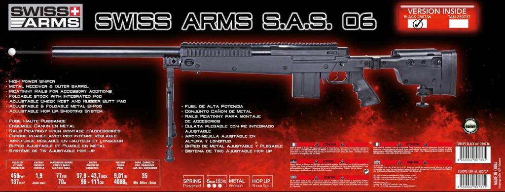 Swiss Arms SAS 06 L96 Action Bolt Sniper Set– BK