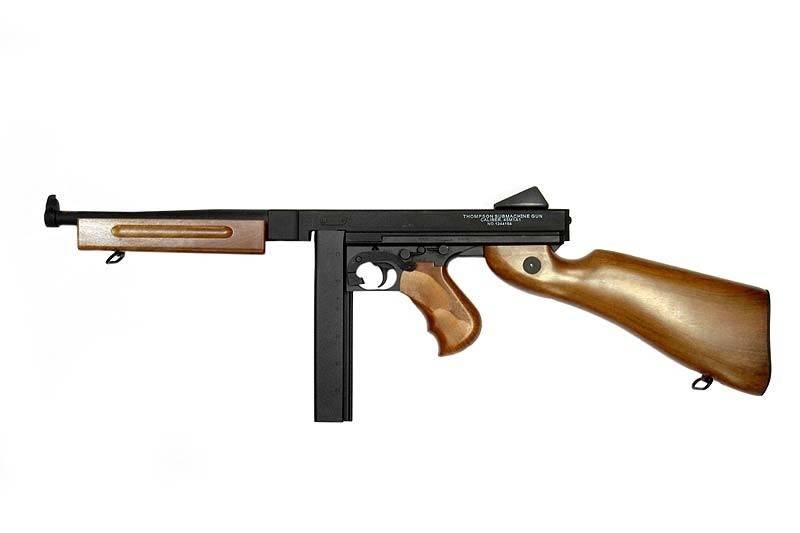 Cyma CM.033 Thompson M1A1 AEG - BK / aspect bois