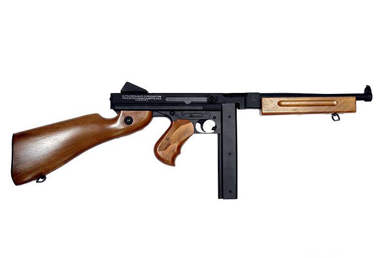 Cyma CM.033 Thompson M1A1 AEG - BK / aspect bois