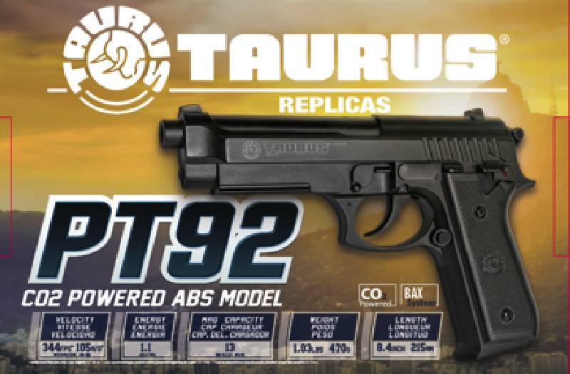 KWC Taurus PT92 Co2 NBB ABS 0,9 dżula - BK