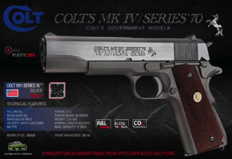 Colt 1911 MKIV Series 70 Co2 GBB - 1.1 joules