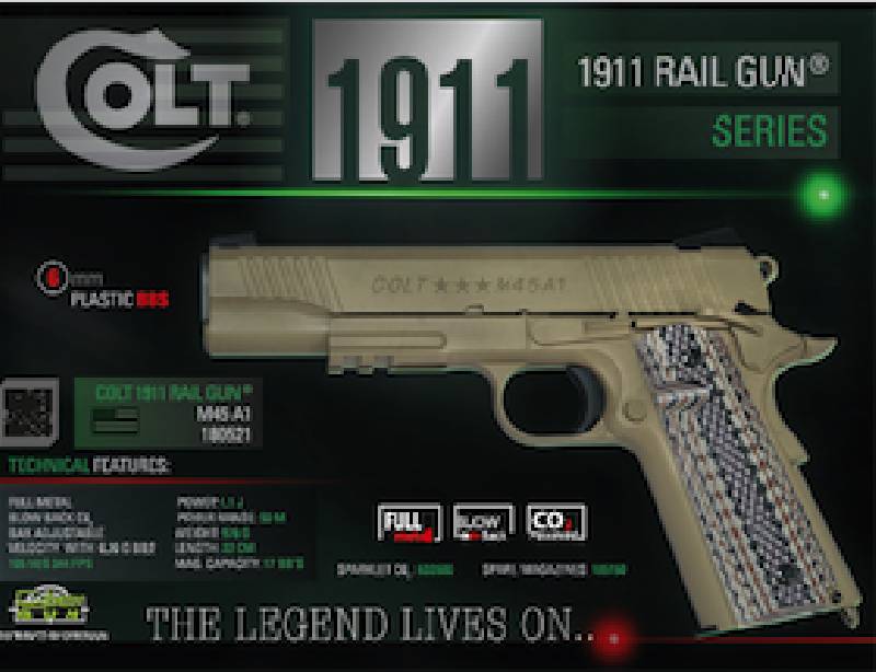 Colt M45A1 CQB Co2 GBB - 1,2 Joule - TAN