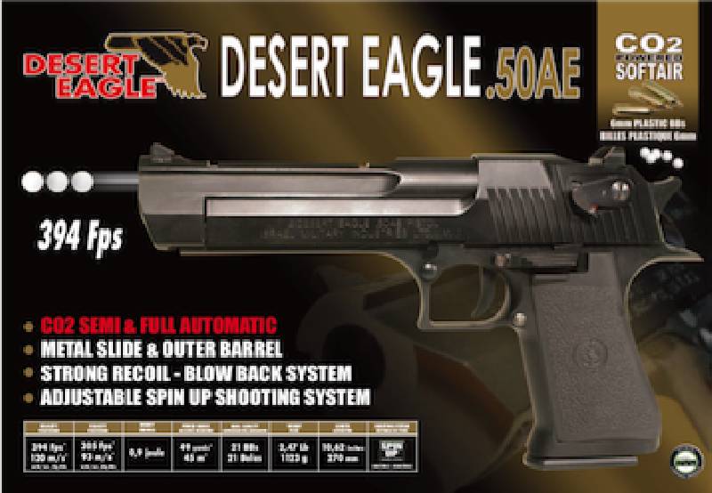 KWC Desert Eagle IMI Co2 GBB FullAuto 1,0 Joule - BK