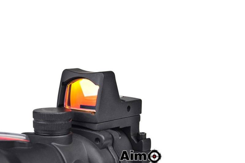 Aim-O Ponto vermelho 4x32 tipo Acog e RMR Weaver - BK / podridão