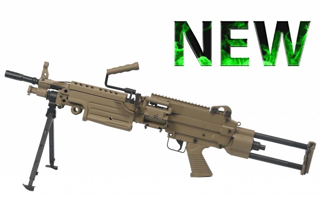 Cybergun FN M249 Para AEG machine gun 1.49 joules - TAN