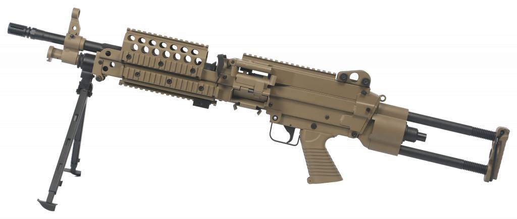 Cybergun FN MK46 AEG machine gun 1.49 joules - TAN