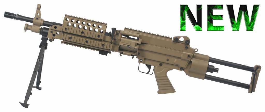 Cybergun FN MK46 AEG machine gun 1.49 joules - TAN