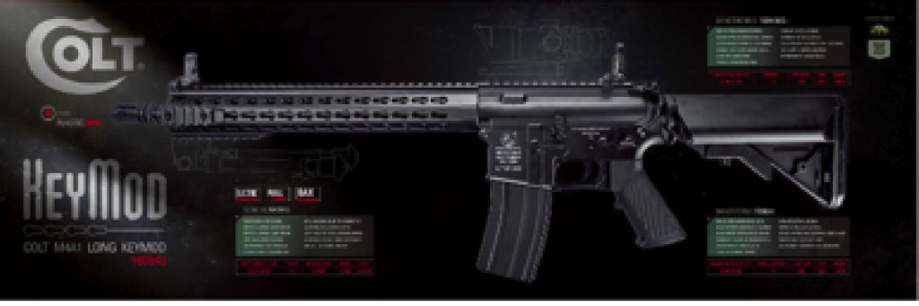 KWA Colt M4A1 13 "KeyMod AEG - 1,2 julios - BK