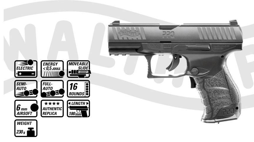Walther PPQ M2 EBB - 0.50 Julios - BK