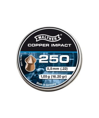 Walther Copper Impact Pointed Diabolos 5.5 mm 5 x 250 pieces