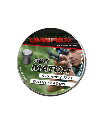 Umarex Match diabolos de cabeza plana 4.5 mm - 500 piezas