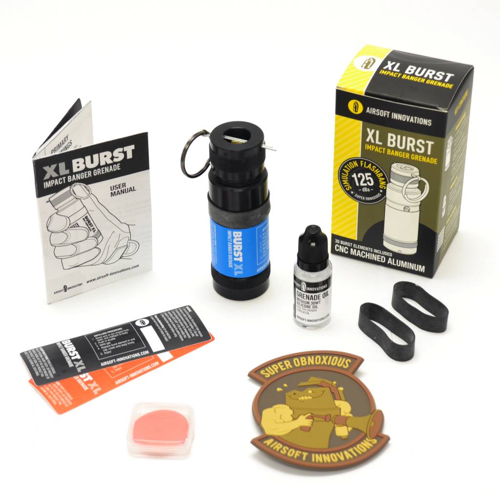 Airsoft Innovations Xl Burst Banger Sound Grenade 125 Dba Airsoftarms Tacstore