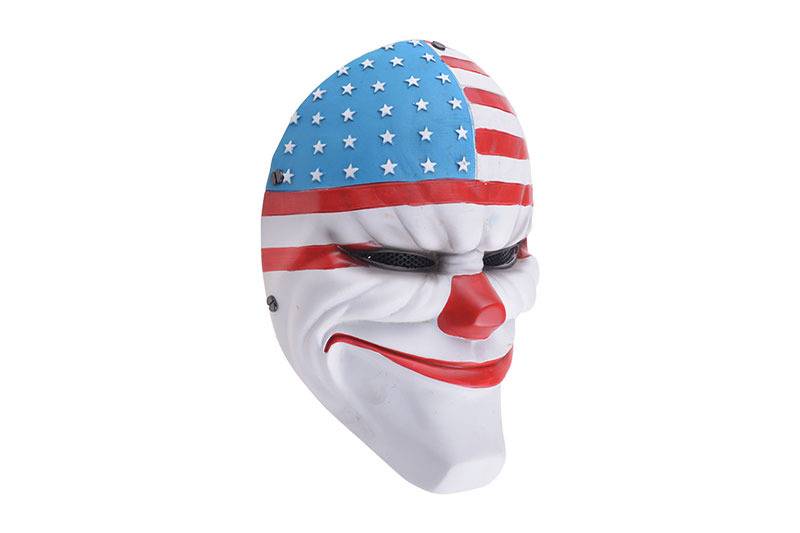 FMA Wire Mesh Harvest Day 2 Flag Clown Dallas Mask - white