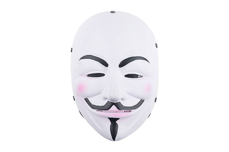 FMA Máscara de vingança de malha de arame - branca