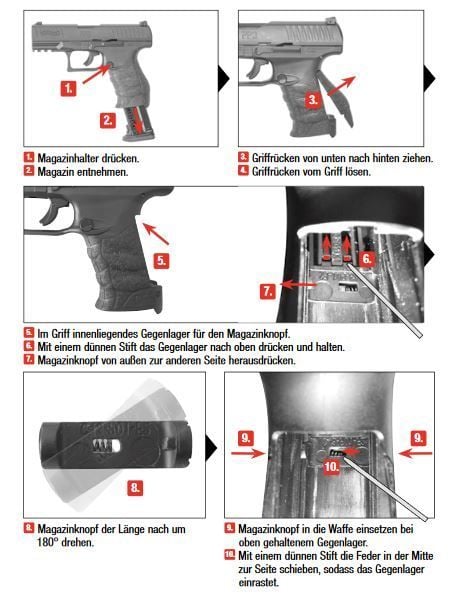 Walther PPQ M2 T4E Co2 RAM 5,0 Joule - Kal. 43 - Tungsten gray