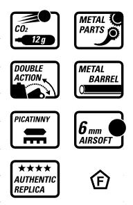 Smith & Wesson Revólver M&P R8 Co2 - 1,6 julios - BK