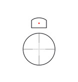 Theta Optics Nosorożec karabinowy 4x32 z mikro czerwoną kropką - BK