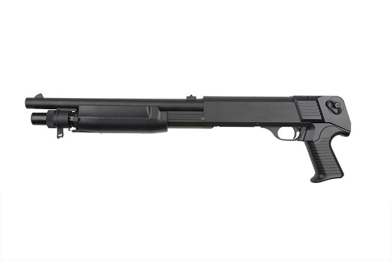 Cyma CM.361M - Fucile a pompa a molla in metallo a 3 raffiche - BK