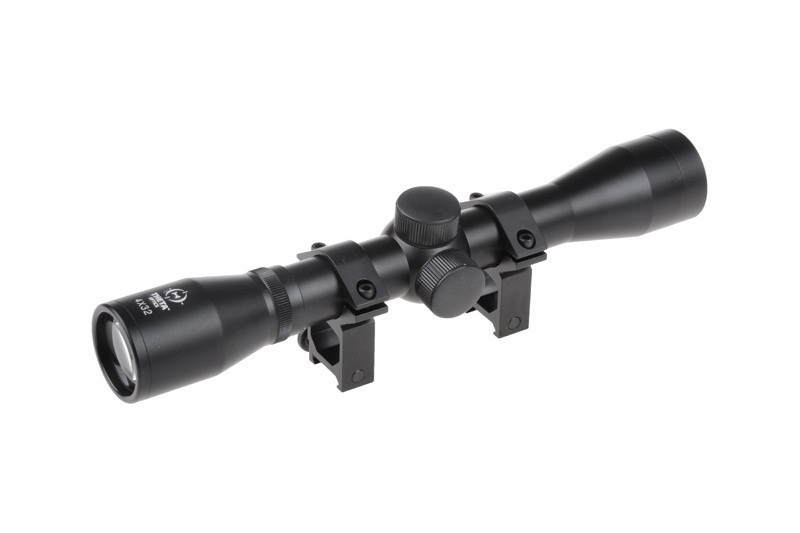 Theta Optics 4x32 High Mount Riflescope Weaver - BK