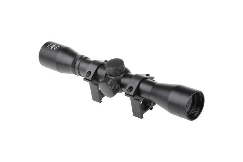 Theta Optics 4x32 High Mount Riflescope Weaver - BK