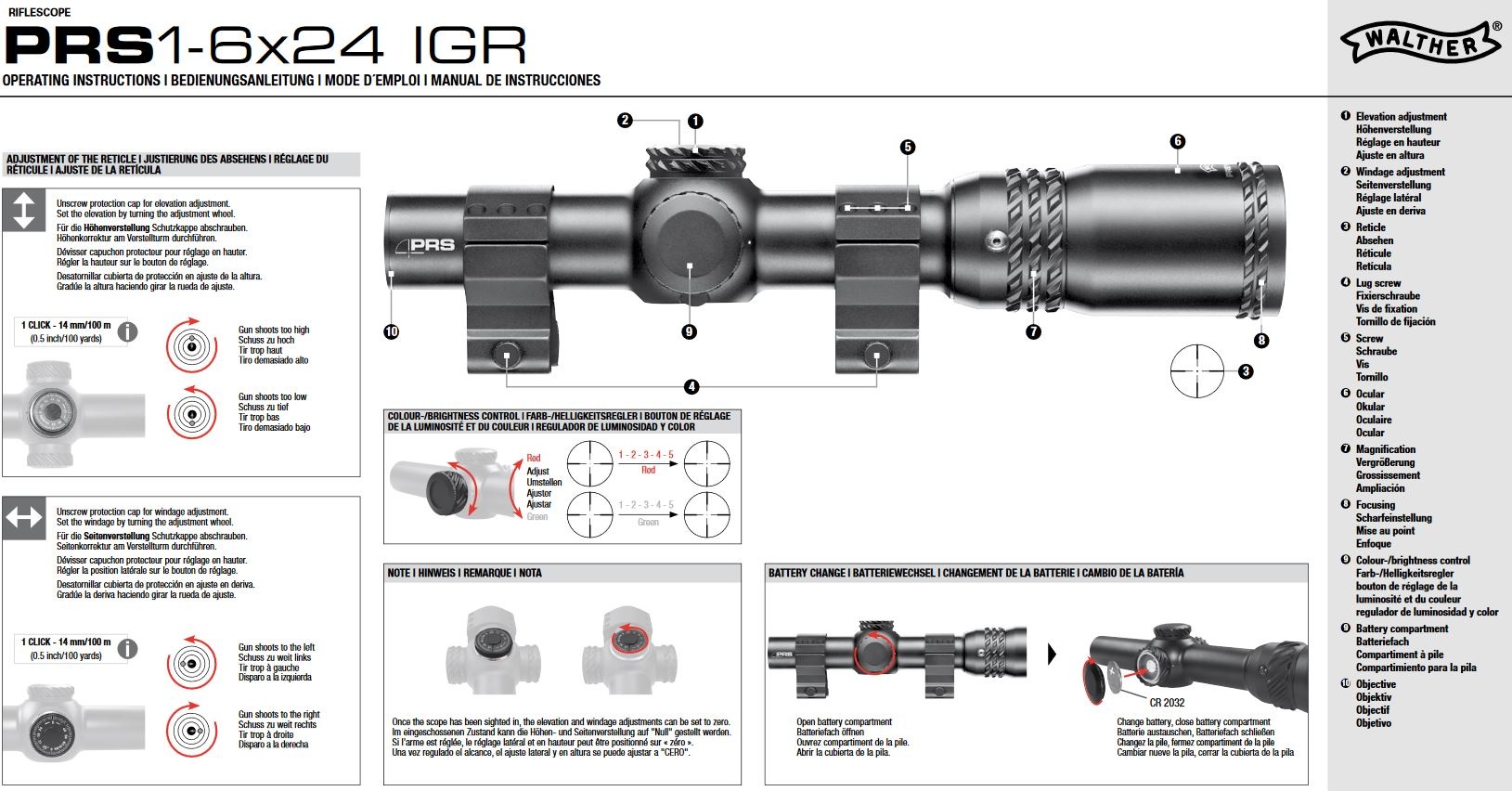 Walther PRS 1-6x24 IGR beleuchtet