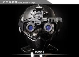 FMA AN/PVS-31 Night Vision Dummy avec fonction d'éclairage - BK