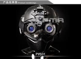 FMA AN/PVS-31 Night Vision Dummy mit Lichtfunktion - BK