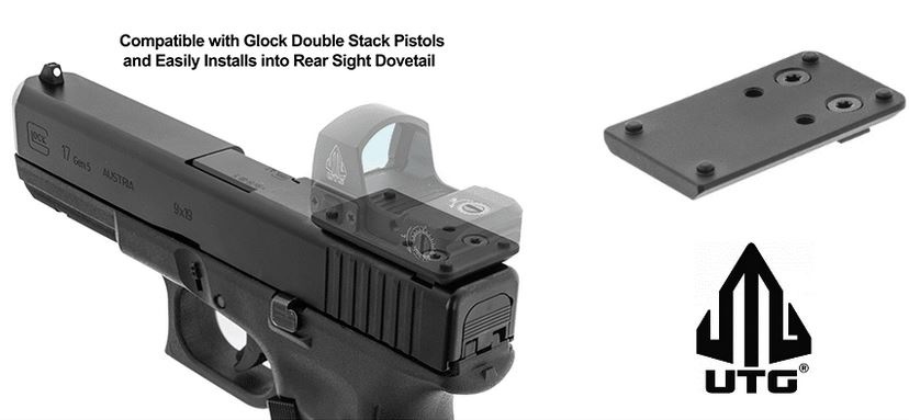 UTG RDM20 Mount pour Glock Rear Sight Dovetail - BK