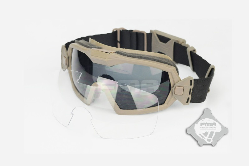 FMA Óculos de proteção com ventilador V2 - TAN