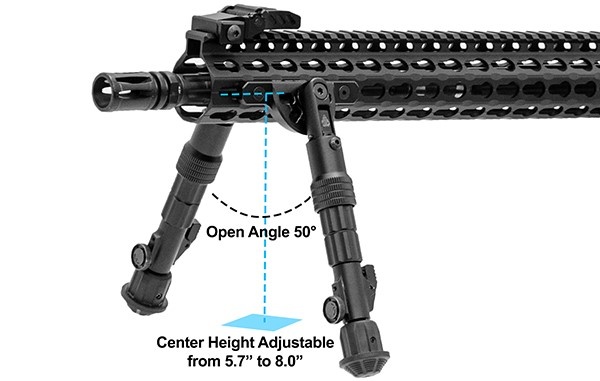 UTG Bipiede Recon Flex KeyMod - BK