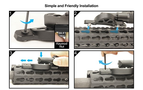 UTG Bipiede Recon Flex KeyMod - BK