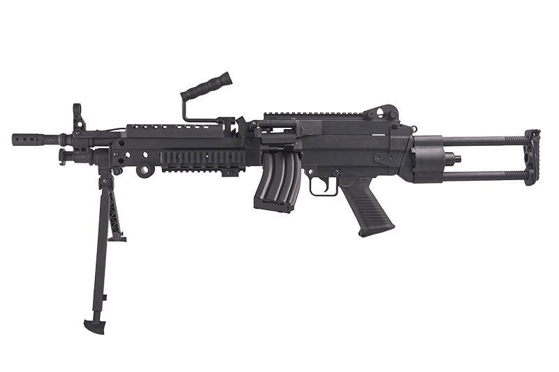 S&T ARMAMENT STAEG103 Para LMG M249 AEG1.33 Joule - BK